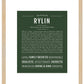 Rylin (female) | Name Art Print