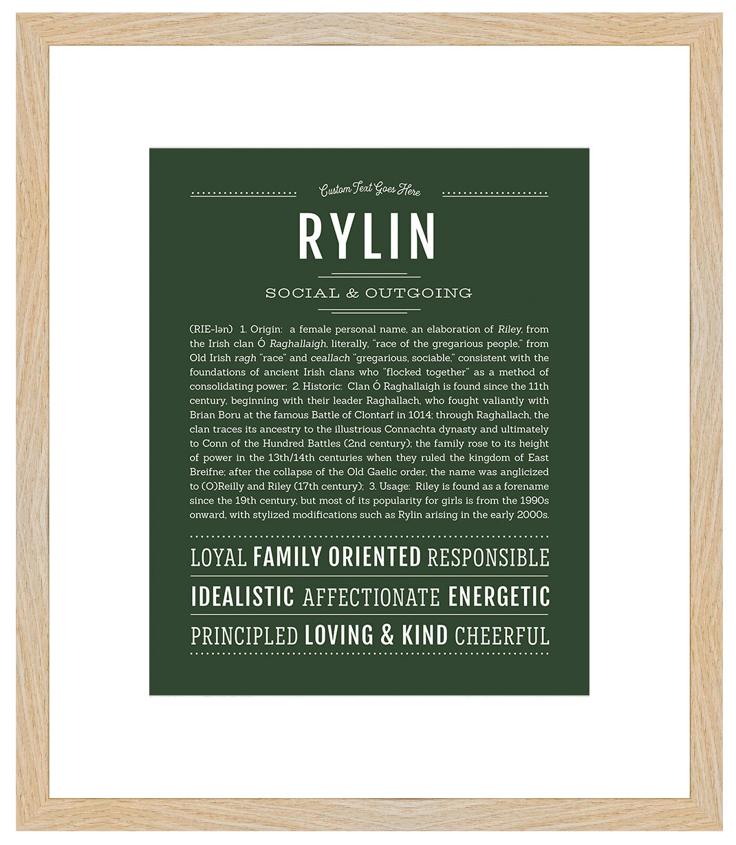 Rylin (female) | Name Art Print