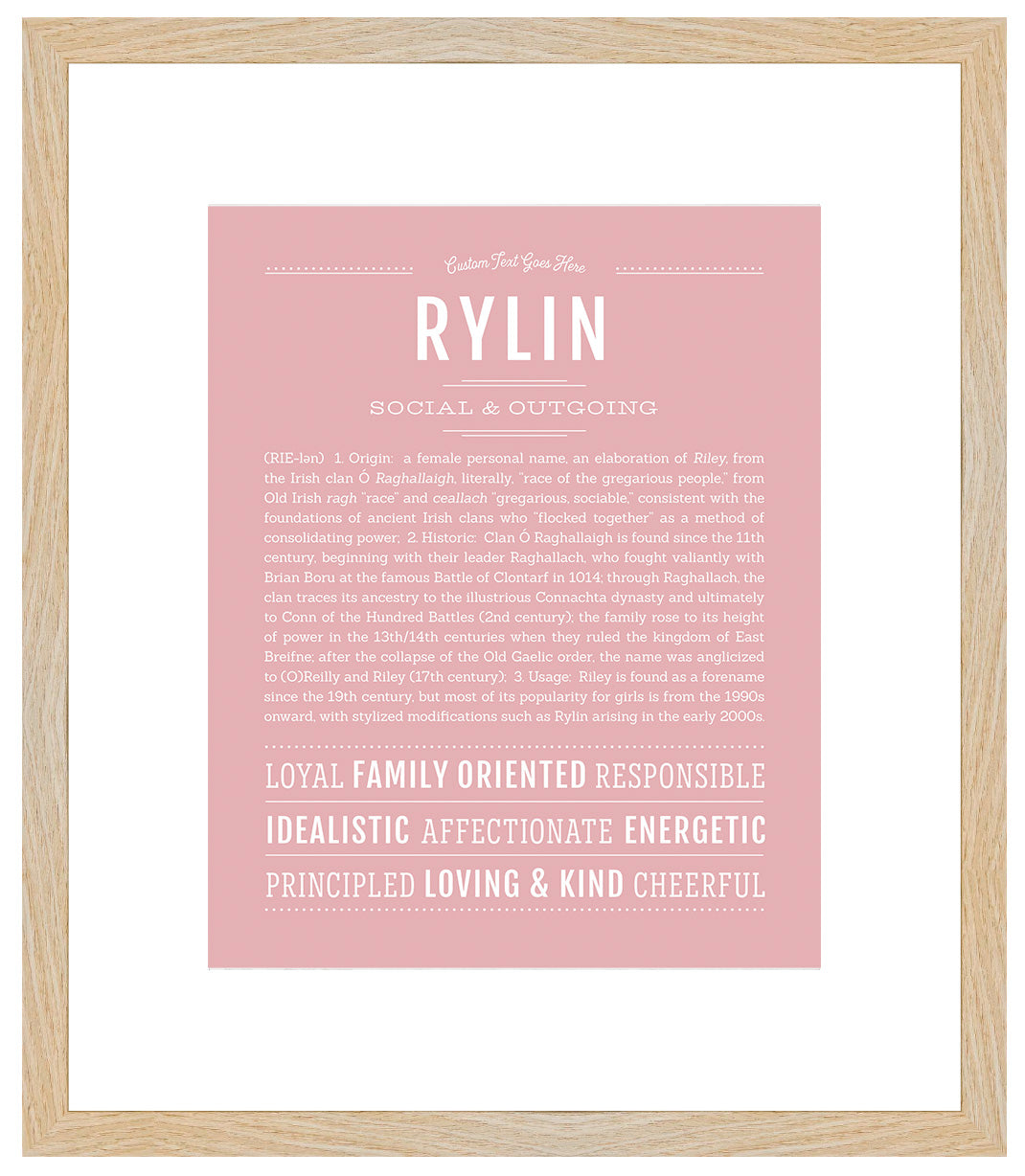 Rylin (female) | Name Art Print