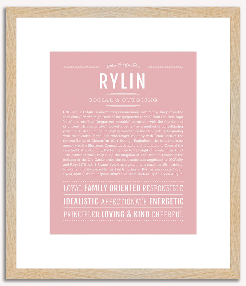 Rylin (male) | Name Art Print