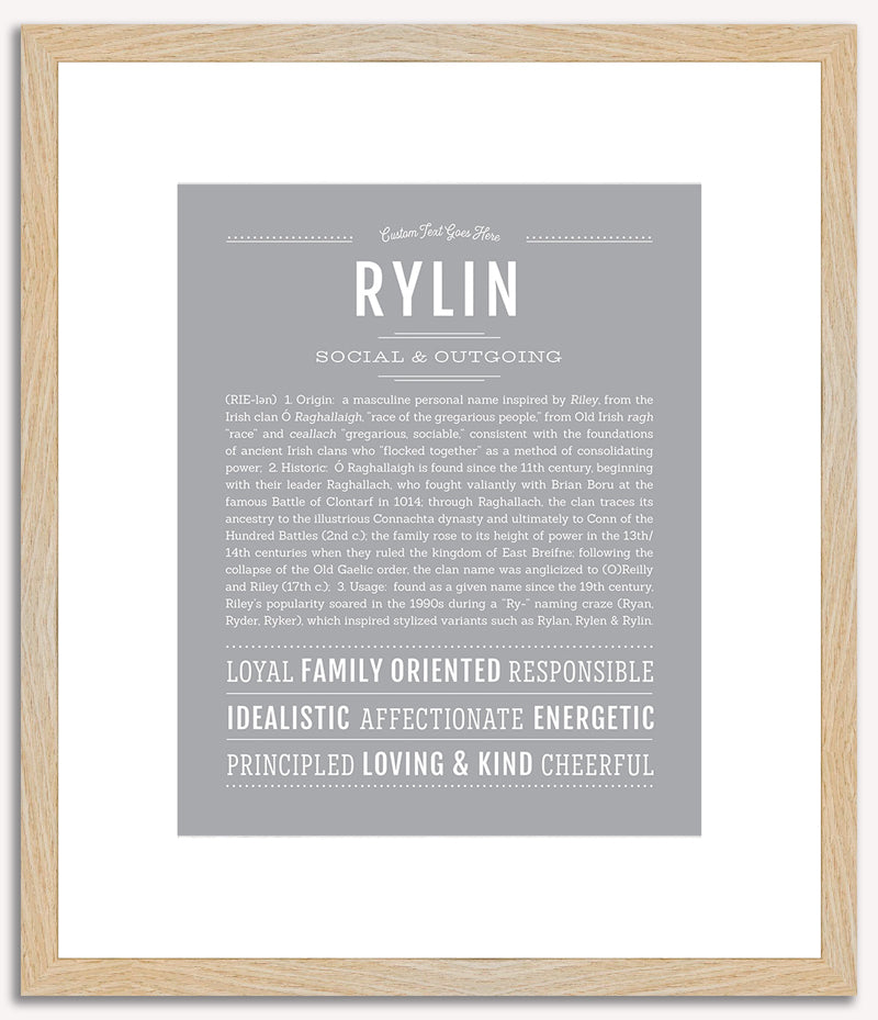 Rylin (male) | Name Art Print