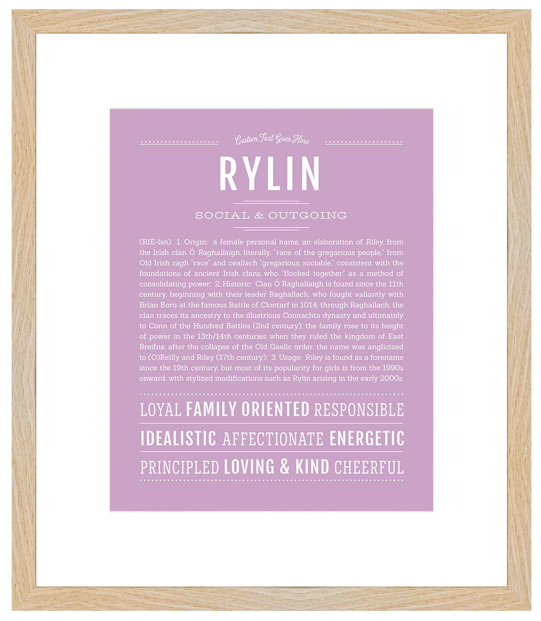 Rylin (female) | Name Art Print