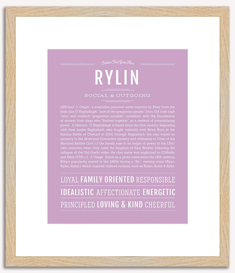 Rylin (male) | Name Art Print