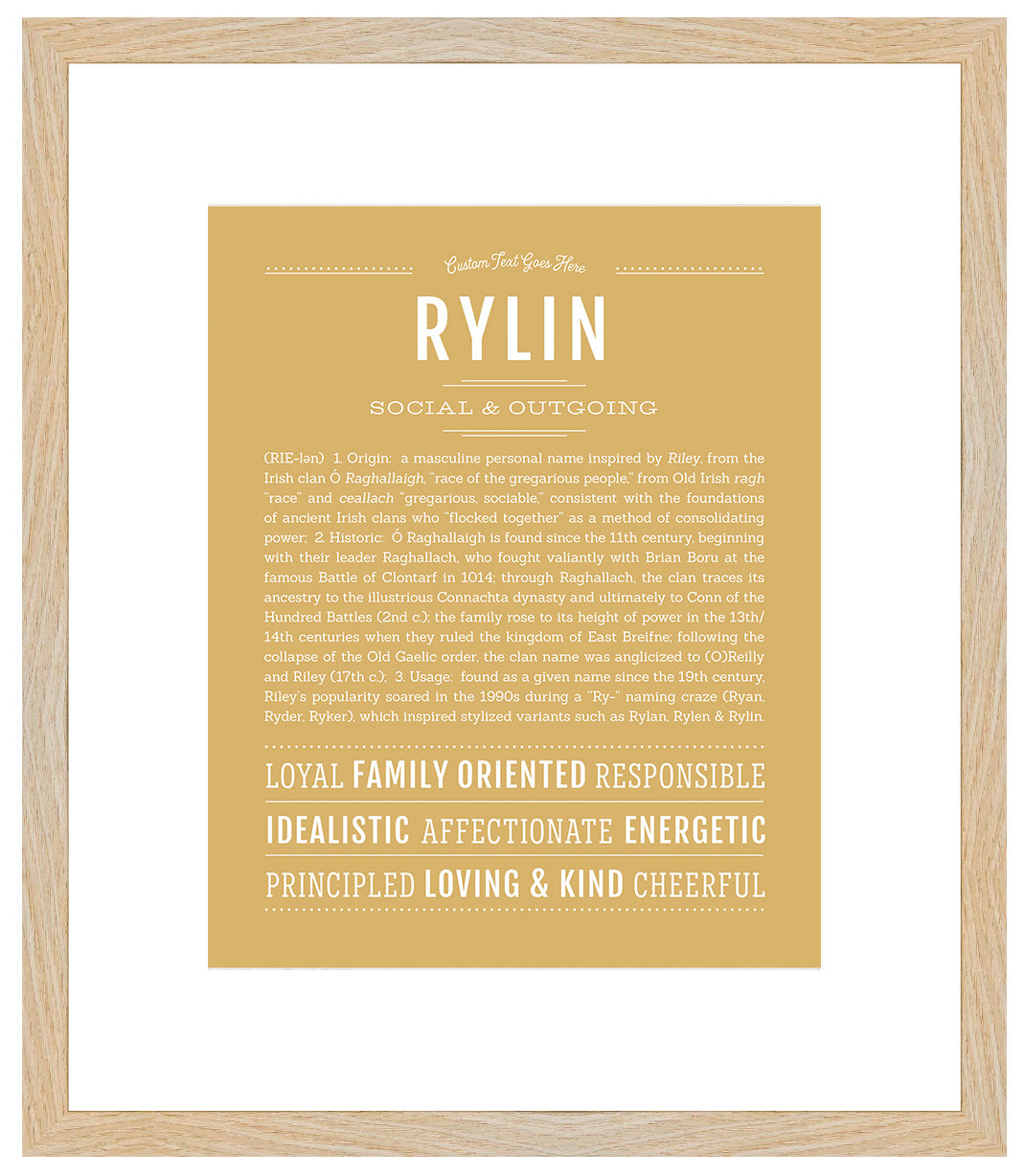 Rylin (female) | Name Art Print