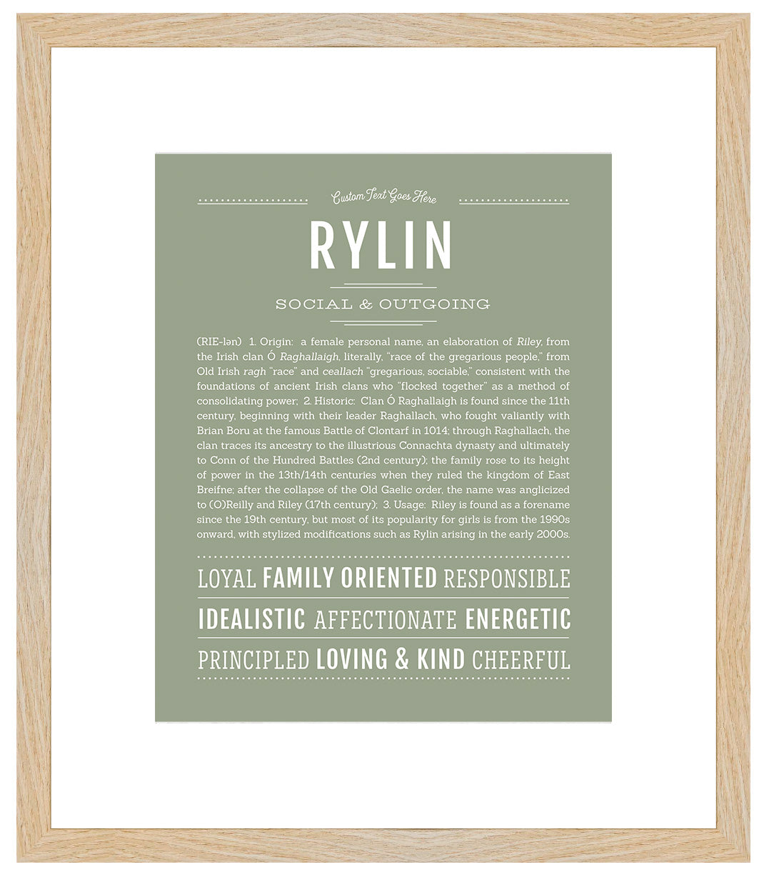 Rylin (female) | Name Art Print