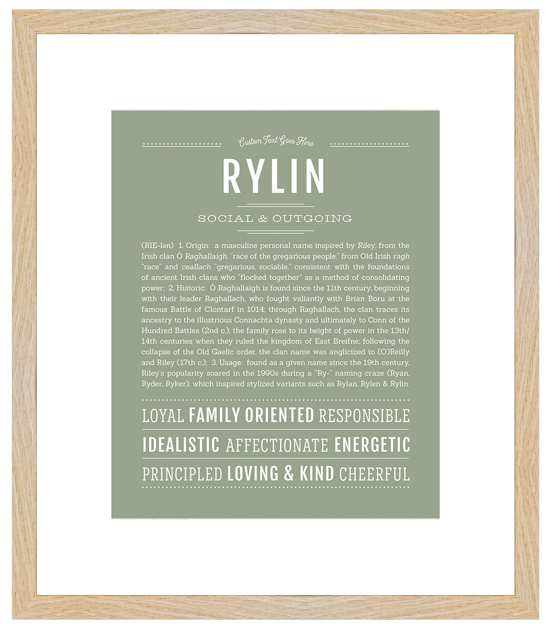 Rylin (female) | Name Art Print