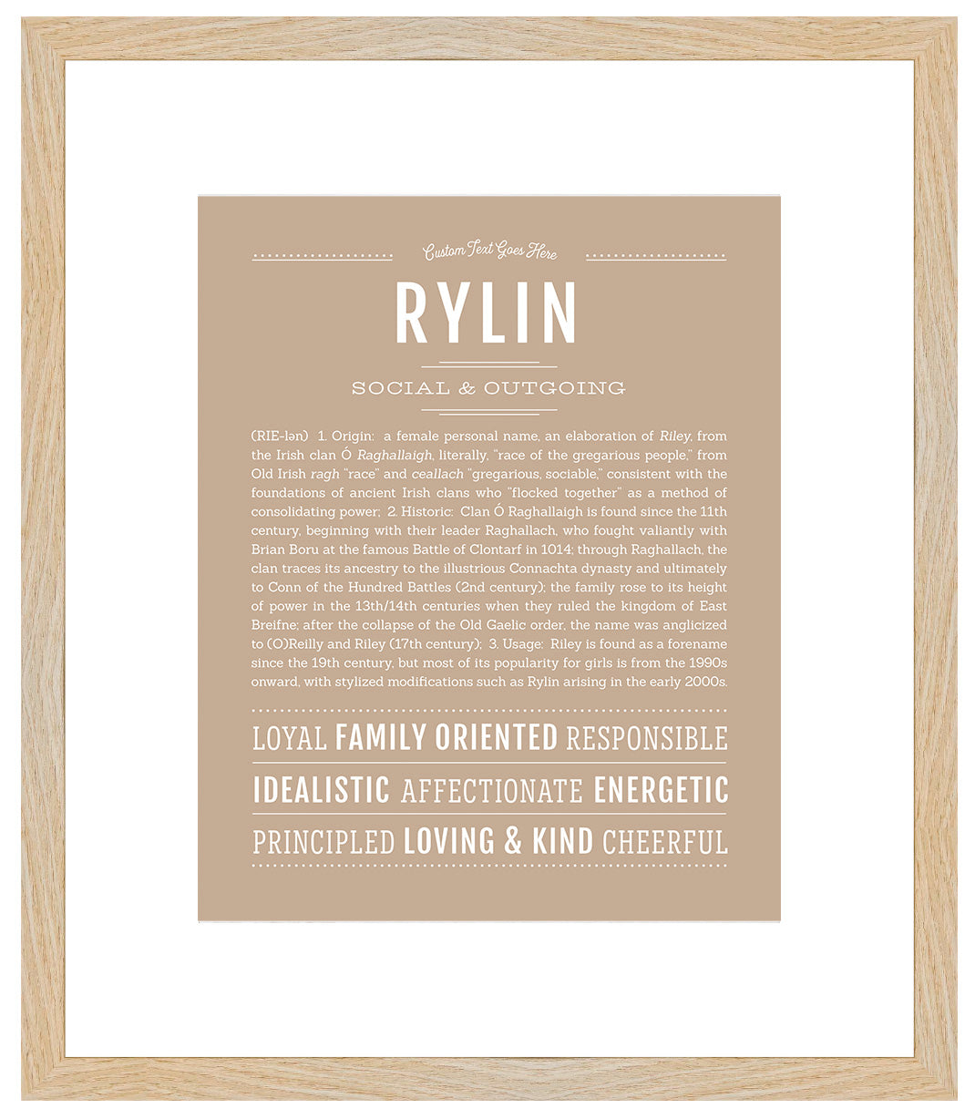 Rylin (female) | Name Art Print