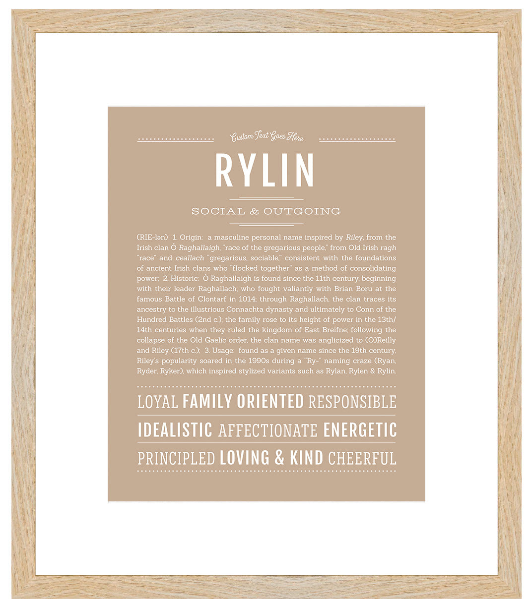 Rylin (female) | Name Art Print