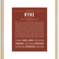 Ryne | Name Art Print