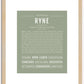 Ryne | Name Art Print