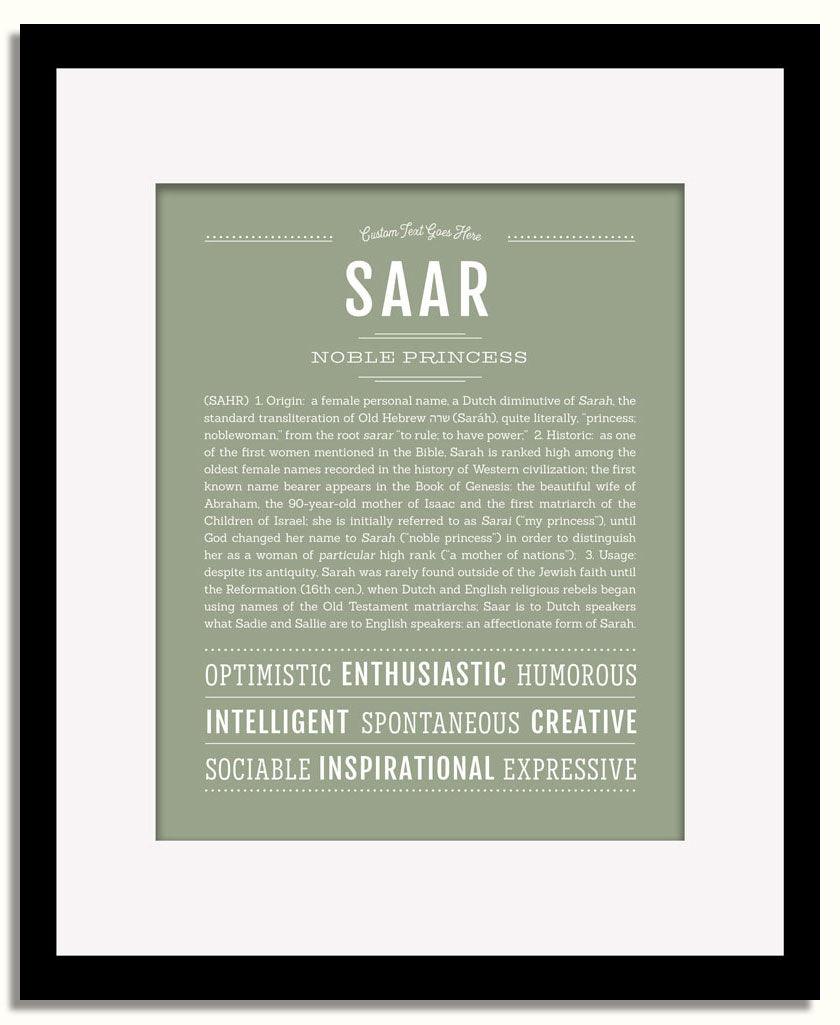 Frame Options | Sage | Black Frame, Matted