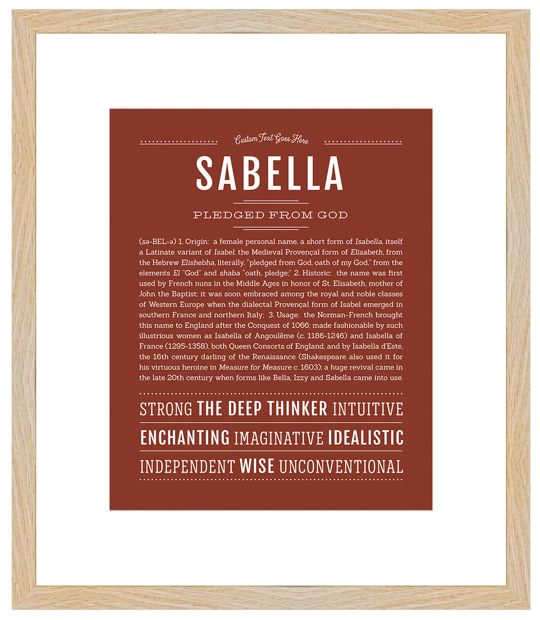 Sabella | Name Art Print