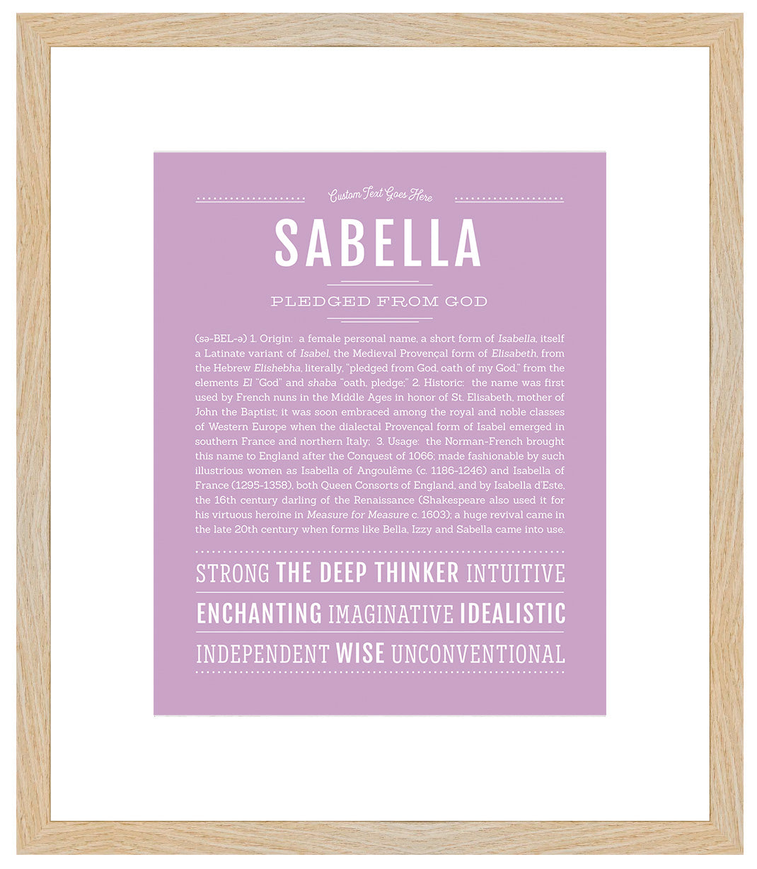 Sabella | Name Art Print