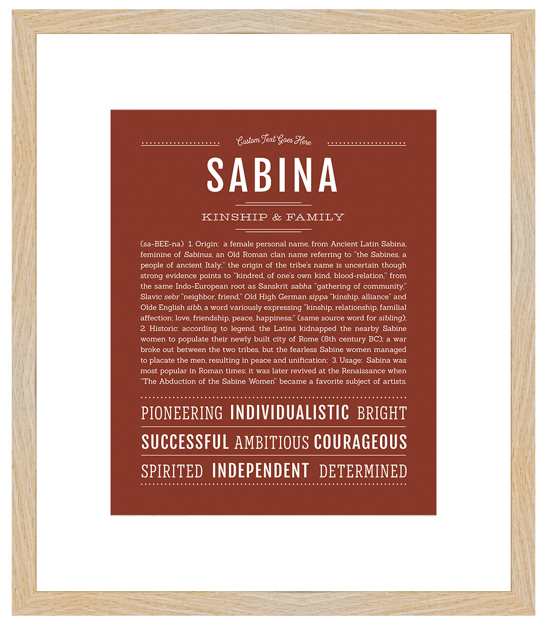 Sabina | Name Art Print