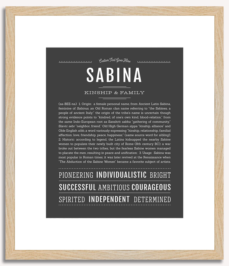 Sabina | Name Art Print