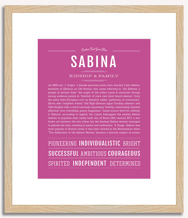 Sabina | Name Art Print