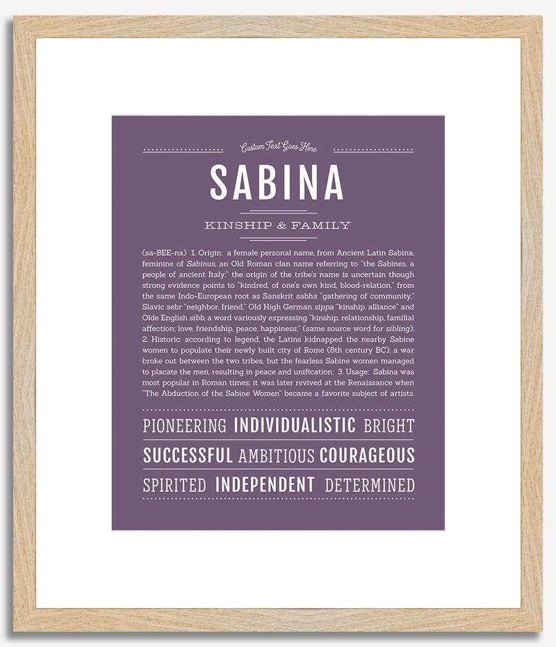 Sabina | Name Art Print