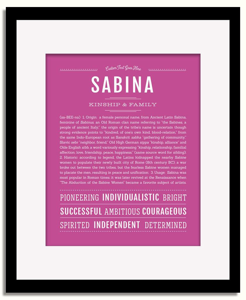 Frame Options | Dark Pink | Black Frame, Matted