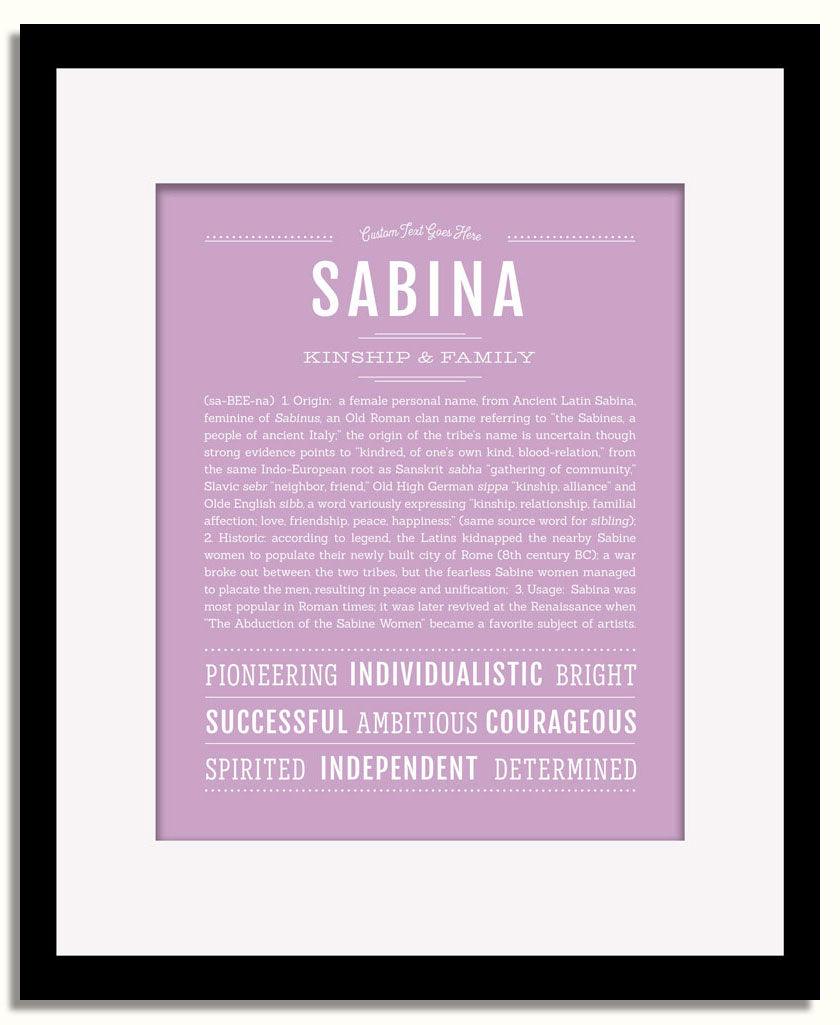 Frame Options | Lilac | Black Frame, Matted