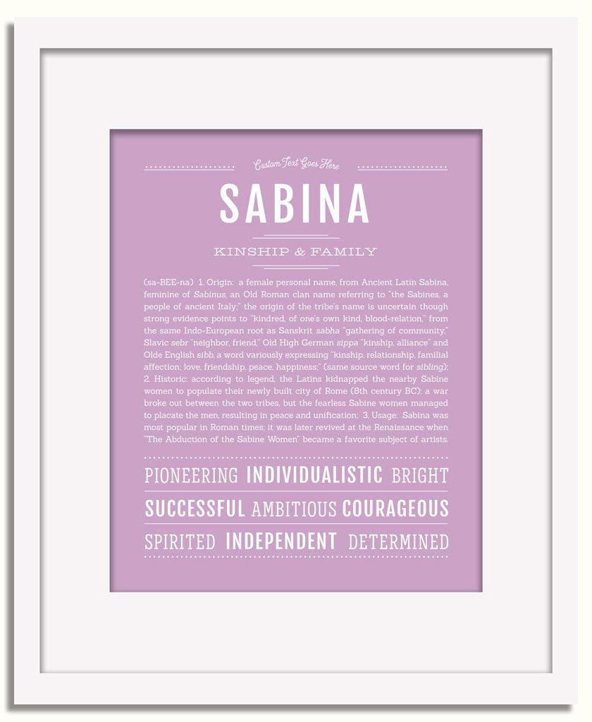 Frame Options | Lilac | White Frame, Matted