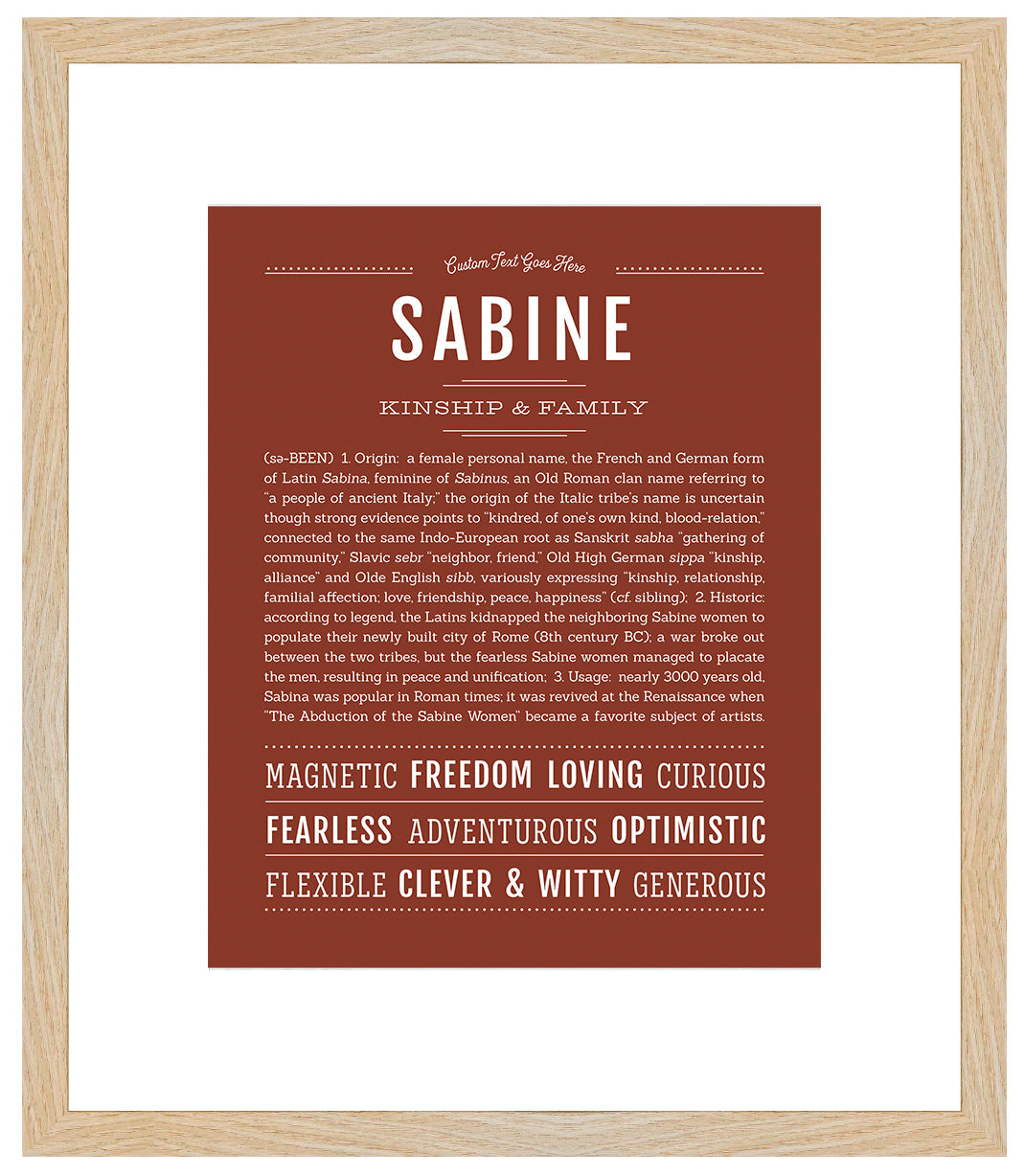 Sabine | Name Art Print