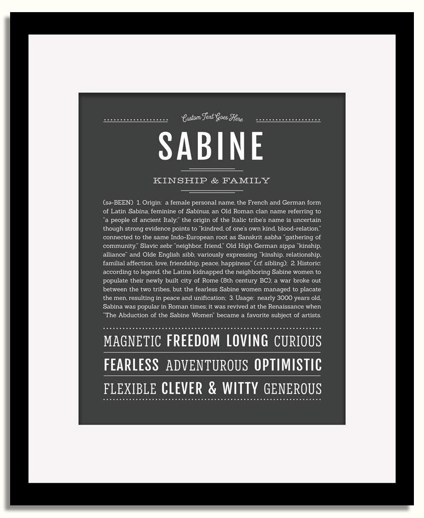 Frame Options | Charcoal Gray | Black Frame, Matted