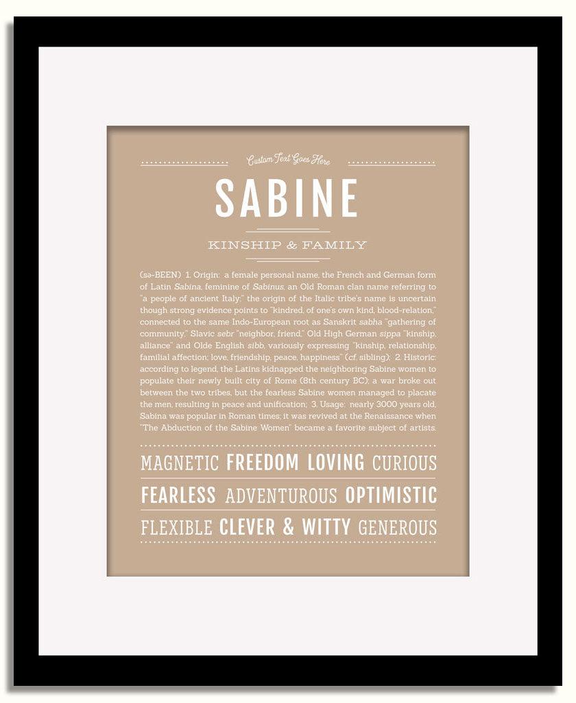 Frame Options | Tan | Black Frame, Matted