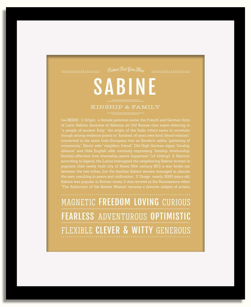 Frame Options | Matte Gold | Black Frame, Matted