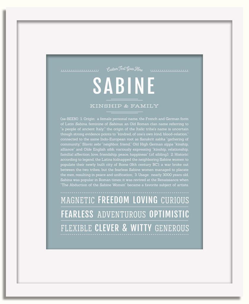 Frame Options | Powder Blue | White Frame, Matted