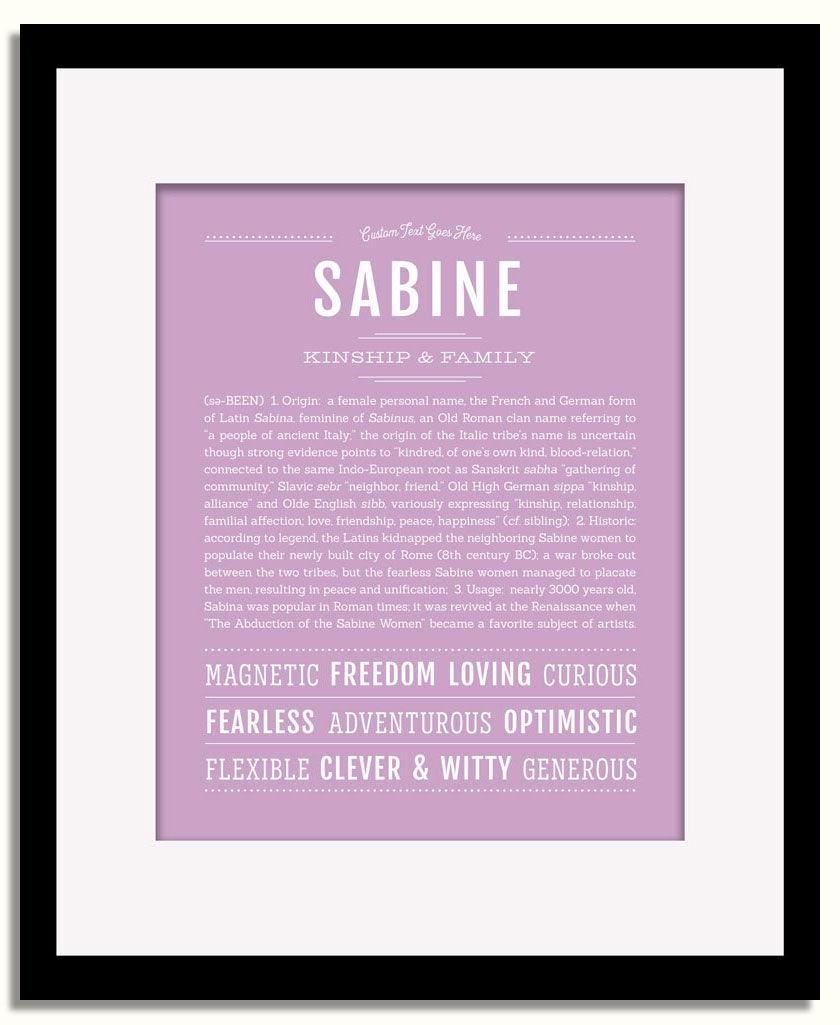 Frame Options | Lilac | Black Frame, Matted