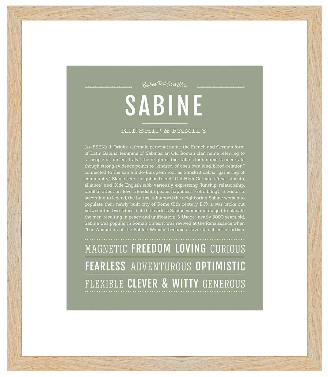 Sabine | Name Art Print