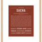 Sacha | Name Art Print