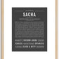 Sacha | Name Art Print