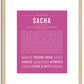 Sacha | Name Art Print