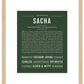 Sacha | Name Art Print