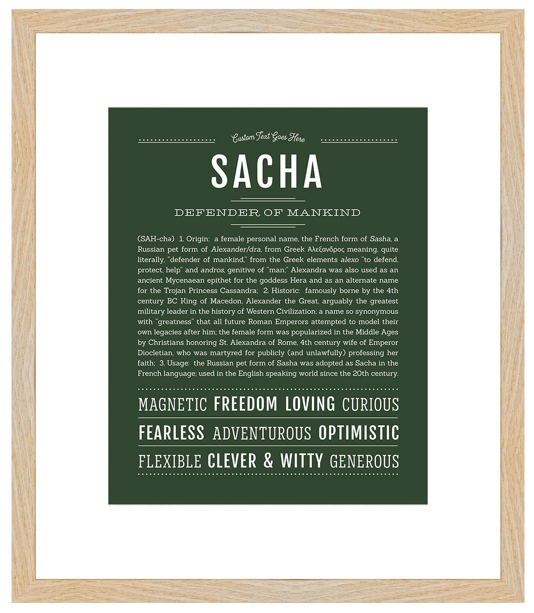 Sacha | Name Art Print