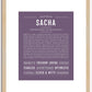 Sacha | Name Art Print