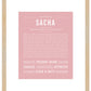 Sacha | Name Art Print