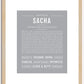 Sacha | Name Art Print