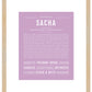 Sacha | Name Art Print