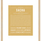 Sacha | Name Art Print