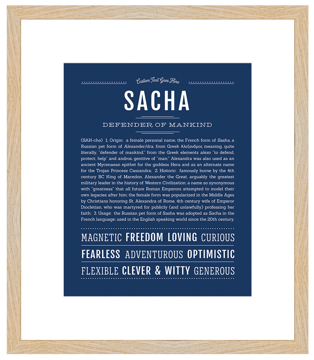 Sacha | Name Art Print