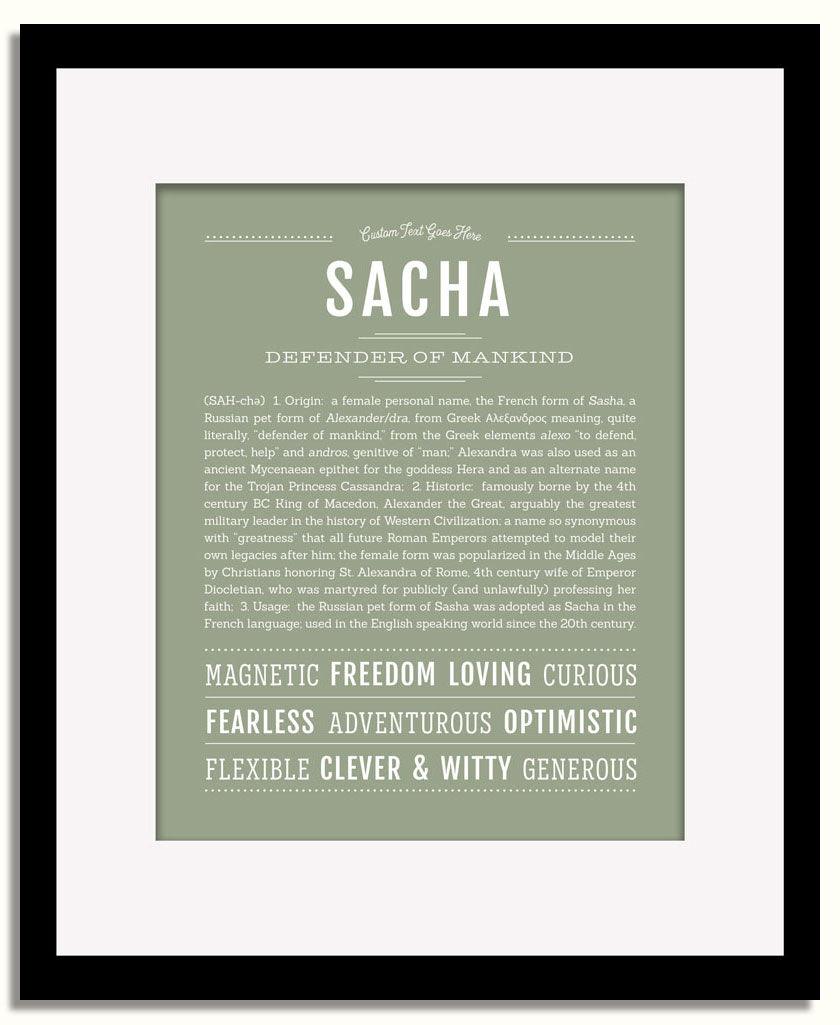 Frame Options | Sage | Black Frame, Matted