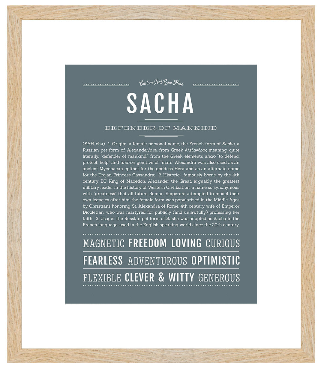 Sacha | Name Art Print