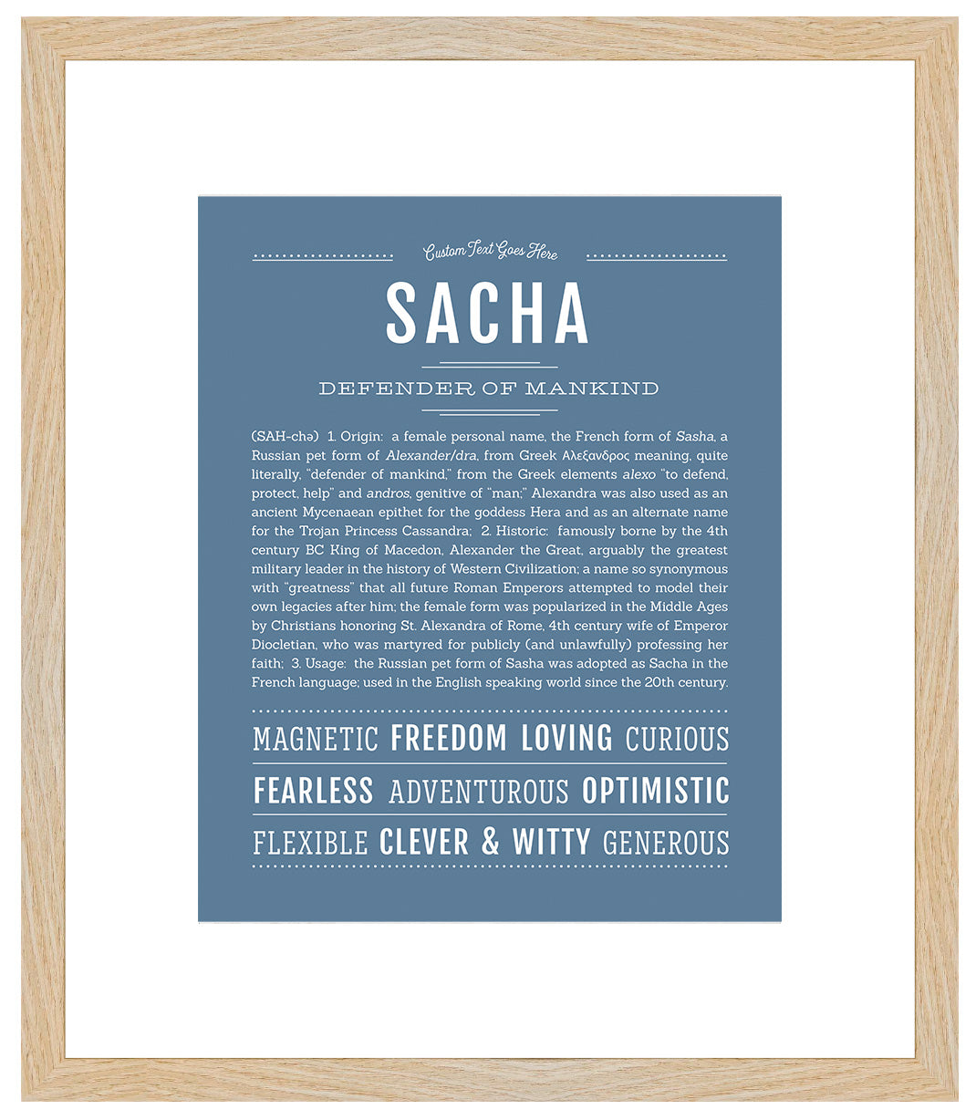 Sacha | Name Art Print