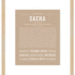 Sacha | Name Art Print