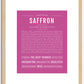 Saffron | Name Art Print