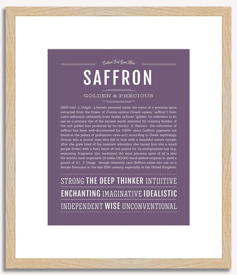 Saffron | Name Art Print