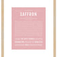 Saffron | Name Art Print