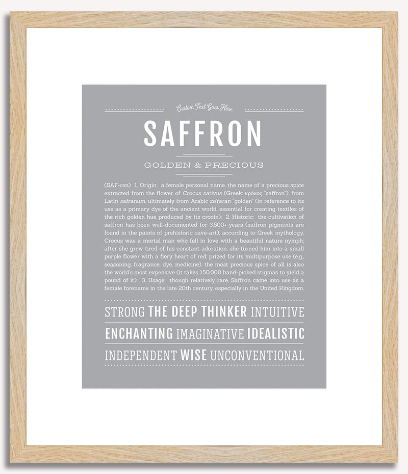 Saffron | Name Art Print